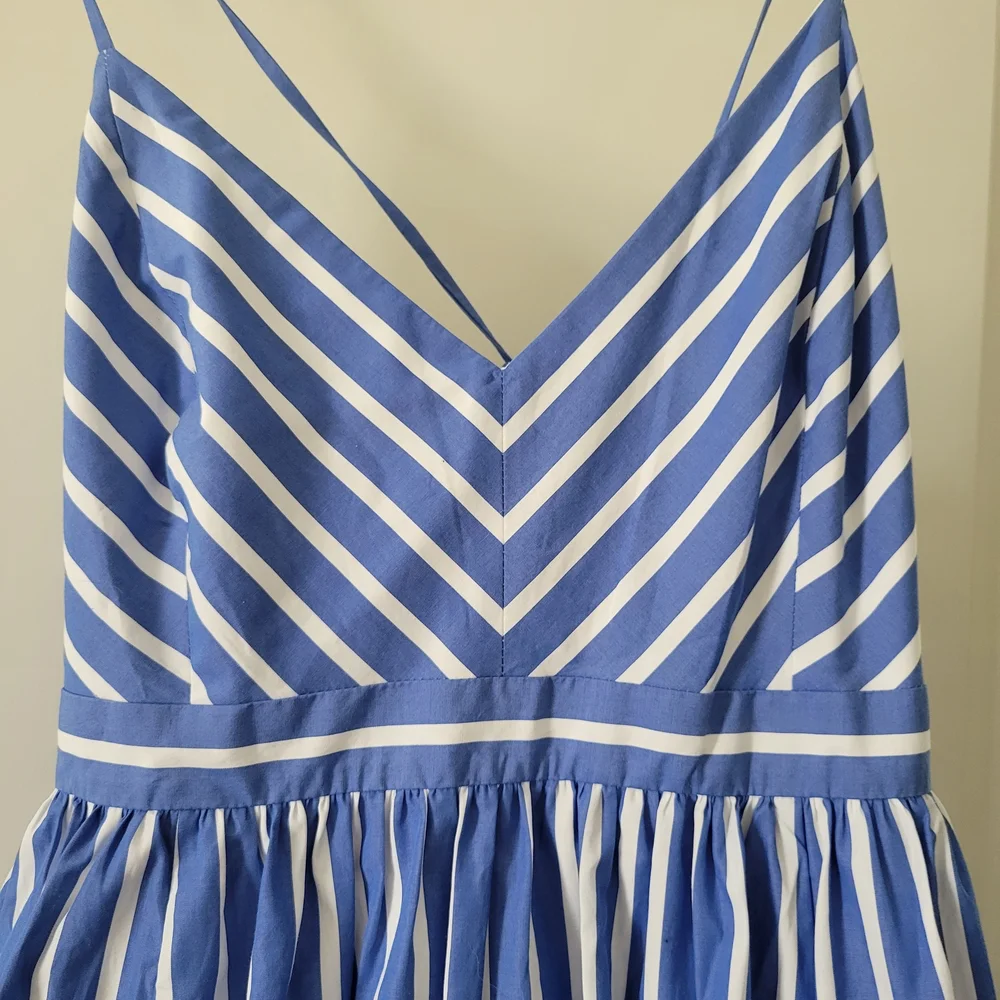 J. Crew Blue and White Striped Maxi Dress - Picture 2 of 4